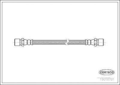 Corteco 19018701 тормозной шланг на OPEL MANTA B (58_, 59_)