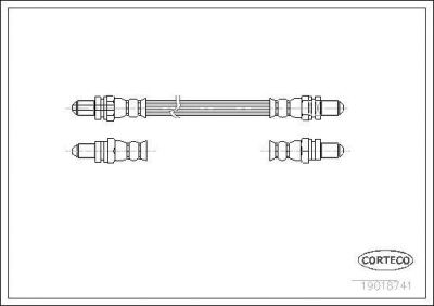 Corteco 19018741 тормозной шланг на FORD SCORPIO I (GAE, GGE)