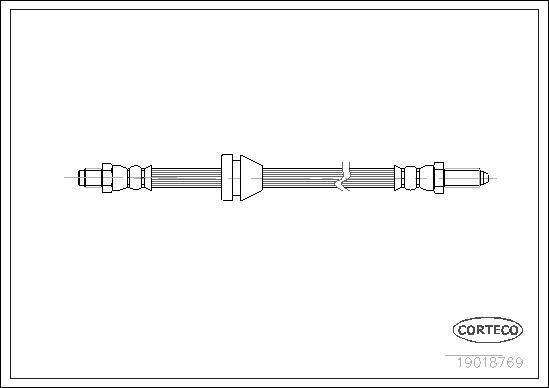 Corteco 19018769 тормозной шланг на FORD FIESTA фургон (FVD)