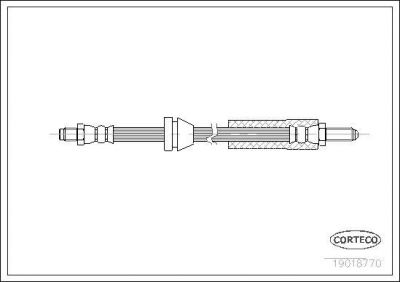 Corteco 19018770 тормозной шланг на FORD ORION II (AFF)