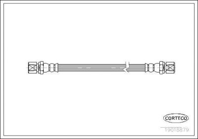 Corteco 19018879 тормозной шланг на OPEL VECTRA B (36_)