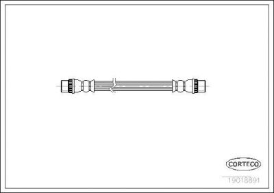 Corteco 19018891 тормозной шланг на RENAULT 21 универсал (K48_)