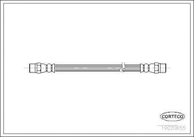 Corteco 19020655 тормозной шланг на AUDI 80 (81, 85, B2)