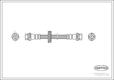 Corteco 19025739 тормозной шланг на FORD FOCUS (DAW, DBW)