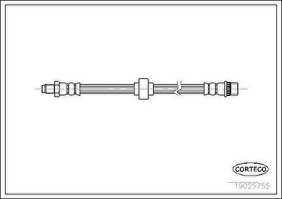 Corteco 19025755 тормозной шланг на OPEL VIVARO фургон (F7)