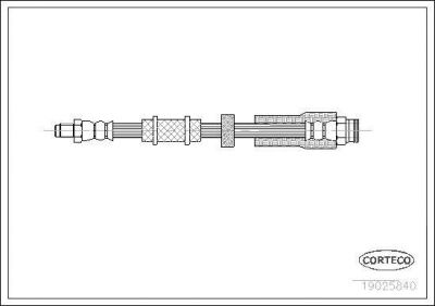 Corteco 19025840 тормозной шланг на PEUGEOT BOXER фургон (230L)