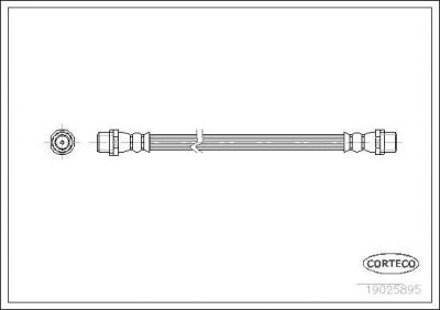 Corteco 19025895 тормозной шланг на SKODA SUPERB (3U4)