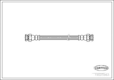 Corteco 19025983 тормозной шланг на MAZDA 323 III (BF)