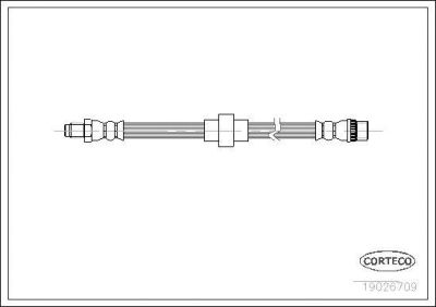 Corteco 19026709 тормозной шланг на RENAULT SCЙNIC I (JA0/1_)