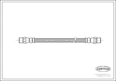 Corteco 19027751 тормозной шланг на VOLVO C70 I купе