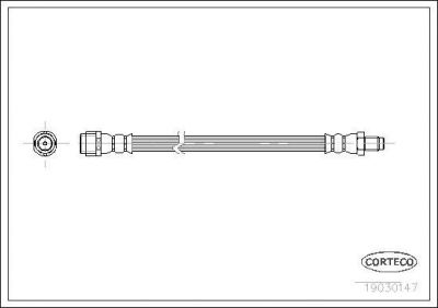 Corteco 19030147 тормозной шланг на MERCEDES-BENZ A-CLASS (W168)