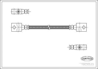 Corteco 19030533 тормозной шланг на NISSAN PATROL III/2 Hardtop (K260)
