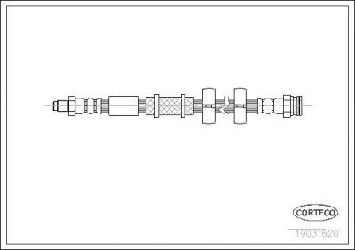 Corteco 19031620 тормозной шланг на FIAT ALBEA (178_)