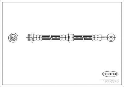 CORTECO Тормозной шланг задний R [575mm] (19032240)