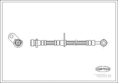 Corteco 19032438 тормозной шланг на HONDA ACCORD VI (CG, CK)