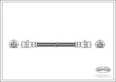 Corteco 19032513 тормозной шланг на HONDA CR-V I (RD)