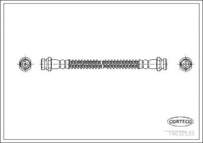 Corteco 19032533 тормозной шланг на HYUNDAI LANTRA I (J-1)