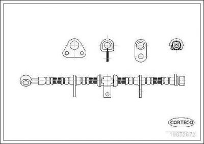 Corteco 19032672 тормозной шланг на HONDA PRELUDE IV (BB)