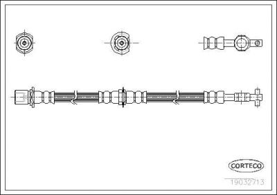 Corteco 19032713 тормозной шланг на TOYOTA CELICA Наклонная задняя часть (ST16_, AT16_)