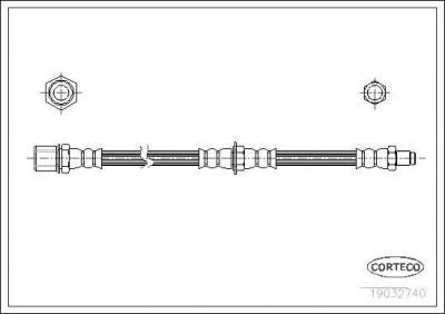 Corteco 19032740 тормозной шланг на TOYOTA MR 2 I (AW1_)