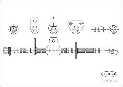 Corteco 19032754 тормозной шланг на HONDA PRELUDE III (BA)