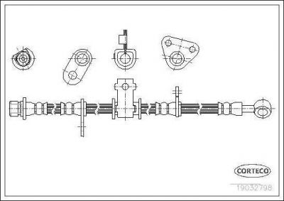 Corteco 19032798 тормозной шланг на HONDA ACCORD VI (CG, CK)