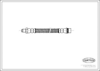 Corteco 19032835 тормозной шланг на OPEL VIVARO фургон (F7)