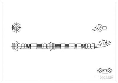 CORTECO Тормозной шланг передний R [440mm] (19032856)