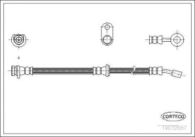 Corteco 19032887 тормозной шланг на HONDA ACCORD VI (CG, CK)