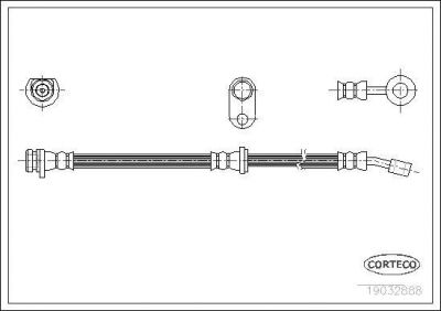 Corteco 19032888 тормозной шланг на HONDA ACCORD VI (CG, CK)