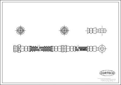 Corteco 19032927 тормозной шланг на MITSUBISHI GALANT V седан (E5_A, E7_A, E8_A)