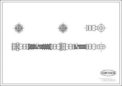 Corteco 19033021 тормозной шланг на MITSUBISHI CARISMA (DA_)