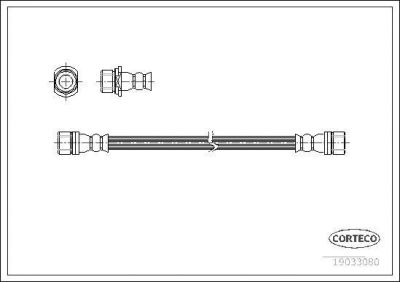 Corteco 19033080 тормозной шланг на TOYOTA LAND CRUISER 90 (_J9_)