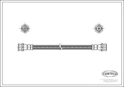 Corteco 19033547 тормозной шланг на NISSAN MICRA III (K12)