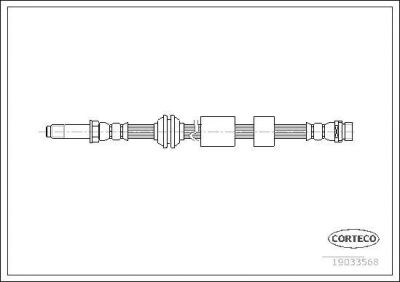 CORTECO Тормозной шланг передний [435mm] (19033568)