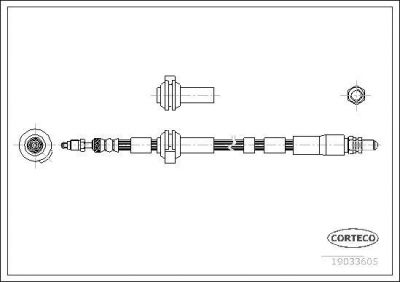 Corteco 19033605 тормозной шланг на FORD KA (RB_)