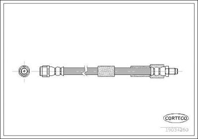 CORTECO Тормозной шланг передний [405mm] (19034260)