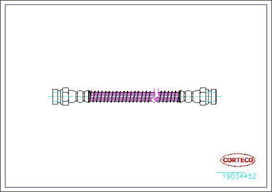 Corteco 19034452 тормозной шланг на HYUNDAI GETZ (TB)