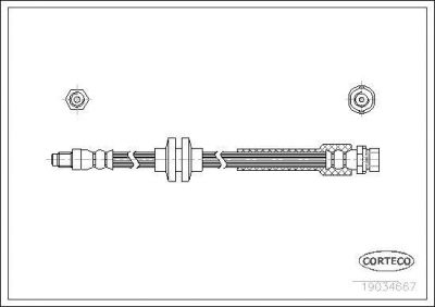 Corteco 19034667 тормозной шланг на FORD FOCUS II седан (DA_)