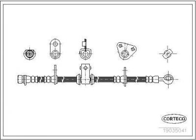 Corteco 19035041 тормозной шланг на HONDA ACCORD III (CA)