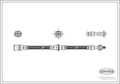 Corteco 19035052 тормозной шланг на TOYOTA CAMRY (_V2_)