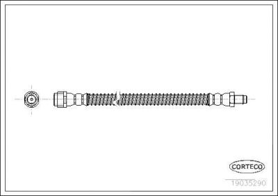 Corteco 19035290 тормозной шланг на MERCEDES-BENZ S-CLASS (W221)