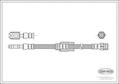 Corteco 19036321 тормозной шланг на VW PASSAT CC (357)