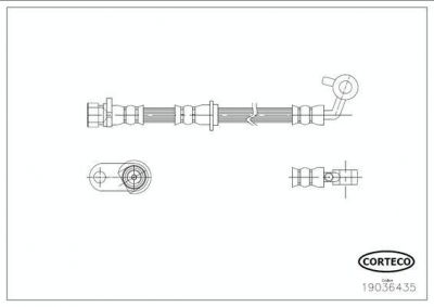 Corteco 19036435 тормозной шланг на HONDA CR-V III (RE)