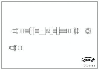 Corteco 19036488 тормозной шланг на VOLVO V70 III (BW)