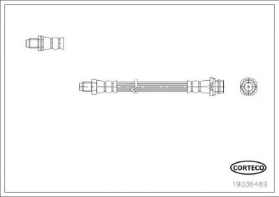 Corteco 19036489 тормозной шланг на VOLVO V70 III (BW)