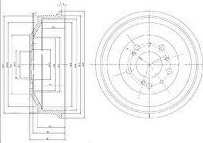 DELPHI Барабан тормозной [254x64,5] 5 отв. (BF153)