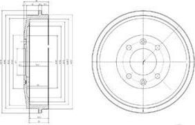 Delphi BF169 Барабан тормозной CITROEN BERLINGO 96-/PEUGEOT PARTNER 96-/306/406