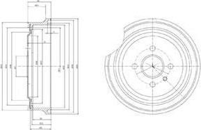 Delphi BF367 тормозной барабан на OPEL VECTRA B универсал (31_)