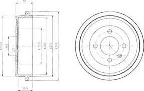 Delphi BF410 тормозной барабан на VW POLO CLASSIC (6KV2)